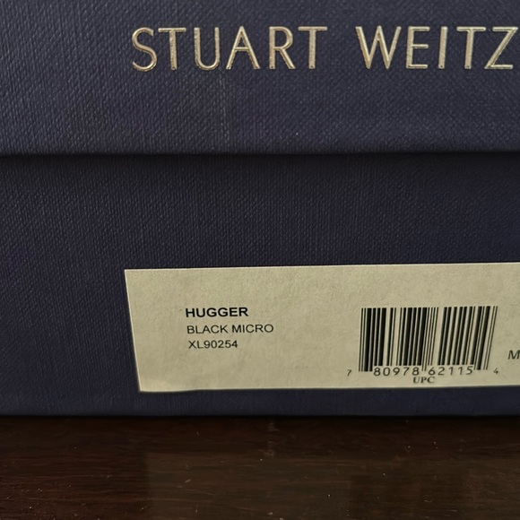 Stuart Weitzman Hugger Black Open Toe Booties 8 - Picture 5 of 5